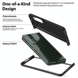 For Samsung Galaxy Z Fold4 5G Shockproof Twill Phone Case - Pc Tpu - Red - Top-Down View