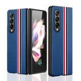 For Samsung Galaxy Z Fold4 5G Shockproof Twill Phone Case - Pc Tpu - Red