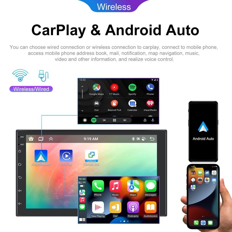 Universal Wireless Carplay Car Navigation Center - 13.0 Monitor - Standard + Ahd Camera 9Inch