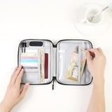 Passport Wallet With Handle Document Organizer & Card Holder - Black - Extra Image