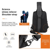 Business Chest Bag Oxford Cloth One Shoulder Crossbody - Black - Extra Image