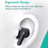 Mini Binaural Bluetooth 5.0 Sports Earphones - Ete-13 - Black - Rear View