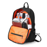 Black Oxford Laptop Backpack - Multifunctional - 45-Degree Angle