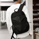 Black Oxford Laptop Backpack - Multifunctional - Low Angle