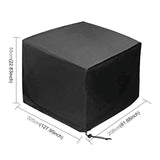 Waterproof Outdoor Furniture Set Cover - Anti-uv Dust-proof 210d Oxford Cloth - 325x208x58cm - Black - Side View
