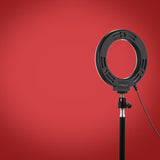 10 Mode Usb Led Ring Light with Tripod and Ball Head - 6.2 Inch Diameter - Black - Extra Image
