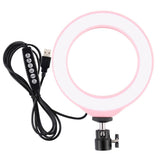 10 Mode Usb Led Ring Light with Tripod and Ball Head - 6.2 Inch Diameter - Black - Extra Image