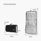 Black Nylon Hanging Storage Bag for Portable Dyson Hair Curler - Top-Down View