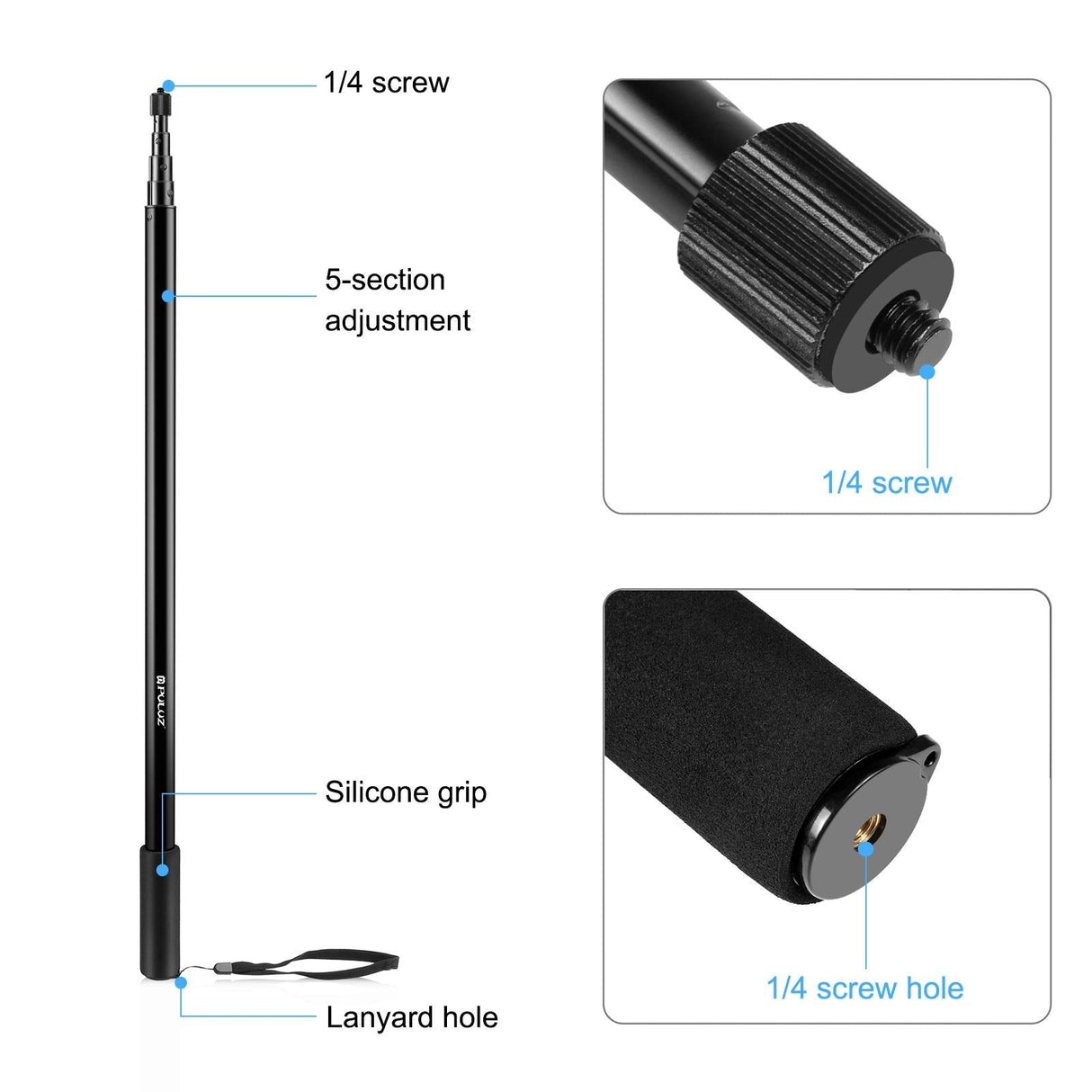 3m Metal Selfie Stick for Insta360 one Rs X2-x4