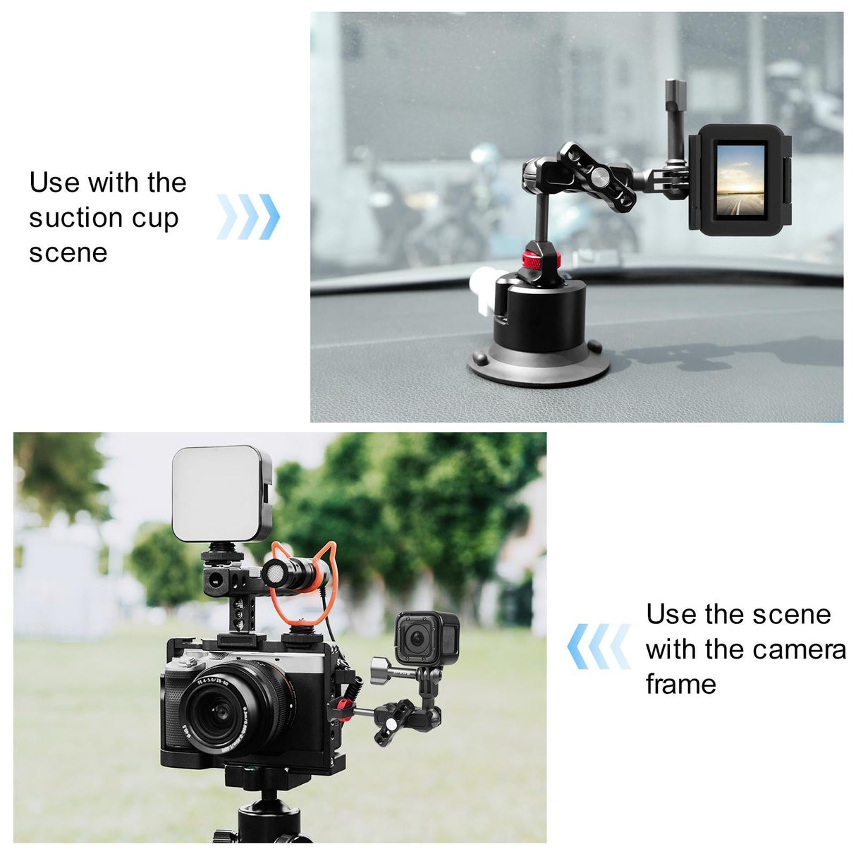 Versatile Aluminum Magic Arm Mount - Black