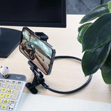 Neck Phone Camera Holder with Phone Clamp - Hands-free & Extended - Close-Up Angle