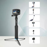 Telescopic Selfie Stick for Action Cameras - Low Angle