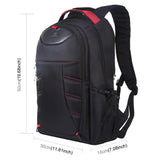 Portable Dual-Shoulder Laptop Backpack - Foldable & Removable Black - Side View