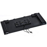 Adjustable Laptop Stand with Fans & Mouse Pad - Portable & Foldable - Top-Down View