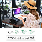 Adjustable Laptop Stand with Fans & Mouse Pad - Portable & Foldable - Low Angle