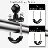 Motorcycle Handlebar Mount for Gopro with Tripod Adapter - 9cm Rod and Screw - Top-Down View