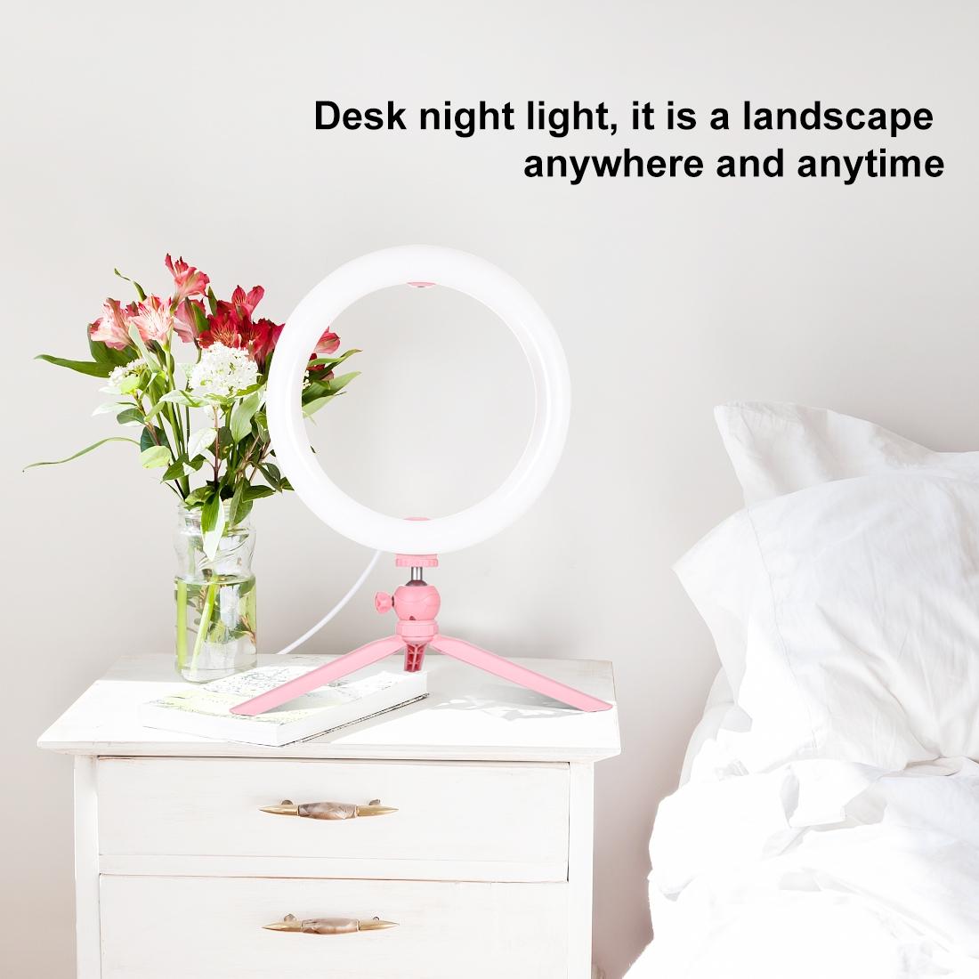 10.2 Led Ring Light with Tripod and Phone Clamp - 3 Modes Dual Colour Temperature Dimmable - Black