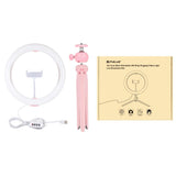 10.2 Led Ring Light with Tripod and Phone Clamp - 3 Modes Dual Colour Temperature Dimmable - Black
