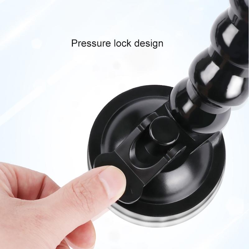 Flexible Suction Cup Mount with Cold Shoe and Phone Clamp