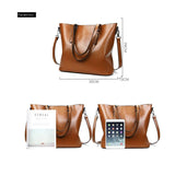 Black Pu Shoulder Bag For Women Casual Messenger Handbag