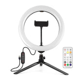 10.2 Marquee Led Beauty Light with Tripod and Remote - Dual-colour Ring Light for Vlogging and Photography - Side View