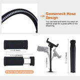 10.2 Marquee Led Beauty Light with Tripod and Remote - Dual-colour Ring Light for Vlogging and Photography - Low Angle