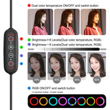 10.2 Marquee Led Beauty Light with Tripod and Remote - Dual-colour Ring Light for Vlogging and Photography - Extra Image