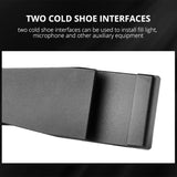 Aluminum Dual Cold Shoe Mount Adapter Extension Bracket - Black