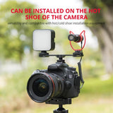 Aluminum Dual Cold Shoe Mount Adapter Extension Bracket - Black - Extra Image