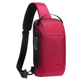 Waterproof Anti Theft Crossbody Chest Bag Men Oxford Cloth 34X18X10Cm - Black - Extra Image