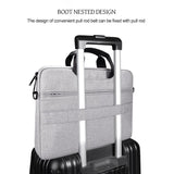 Waterproof Oxford Cloth Laptop Bag with Concealed Handle & Luggage Tie Rod - Black