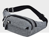 Waterproof Multi Pocket Chest Bag For Sports - Black - Side View