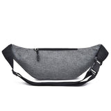 Waterproof Multi Pocket Chest Bag For Sports - Black - Top-Down View