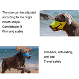 Cartoon Dog Mouth Cover Anti-Bite Nylon Dog Mask - Size L - Pink - L - Top-Down View