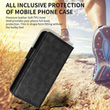 For Samsung Galaxy Z Fold4 5G Symmetrical Leather Triangle Phone Case - Blue