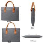 Lightweight Oxford Cloth Laptop Bag with Pu Handle - Portable - Blue - 15.6 Inch