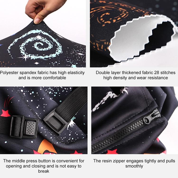 Protective Elastic Luggage Covers - 25-28 Inch - Resistant to Abrasion and Dust - Blue Ripple