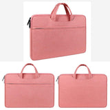 Waterproof Laptop Handbag - 15.6 Inches Shock-Absorbing & Large-Capacity - Mysterious Black - Top-Down View