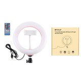 7.9 Dual Colour Led Ring Light with Usb Dimmable for Vlogging and Photography - Black - 45-Degree Angle