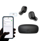 Wireless Stereo Bluetooth Headset with Charging Case - V5.0 Tws - Rear View