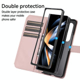 For Samsung Galaxy Z Fold4 5G Foldable Diamond Lattice Phone Case - Purple