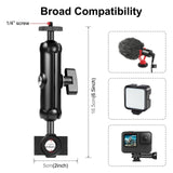 Universal Rearview Mirror Mount for Action Cameras 16.5 x 5.5cm / 6.5 x 2.0 Inch - Side View