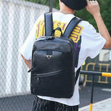 Men Casual Leather Shoulder Bag - Brown - Front View