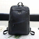 Men Casual Leather Shoulder Bag - Brown - Side View