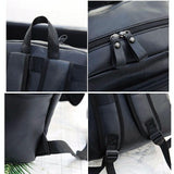 Men Casual Leather Shoulder Bag - Brown - Close-Up Angle