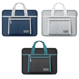 Portable Oxford Laptop Bag - Durable Fabric Multiple Colours - Grey - Side View