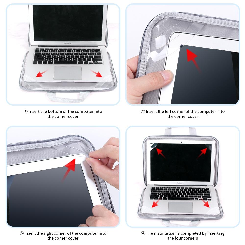 Portable Oxford Laptop Bag - Durable Fabric Multiple Colours - Grey