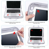 Portable Oxford Laptop Bag - Durable Fabric Multiple Colours - Grey - Rear View