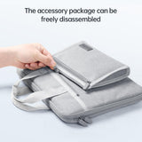 Portable Oxford Laptop Bag - Durable Fabric Multiple Colours - Grey - Extra Image