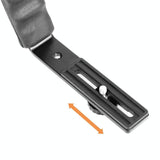 Aluminum L-Shaped Flash Bracket Camera Holder - Black - Close-Up Angle